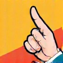 Abstract hand pointing